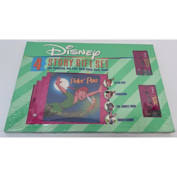 Disney Other - New Vintage Disney 4 Story Gift Set Peter Pan Pinocchio Jungle Book Roger Rabbit